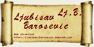 Ljubisav Barošević vizit kartica